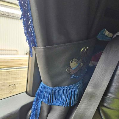 Plain Truck Curtains - Cab and Bunk Whiterig Truck Curtains