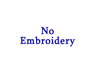 No Embroidery