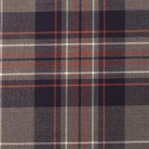 Grey Blue Check Tartan Whiterig Truck Curtains