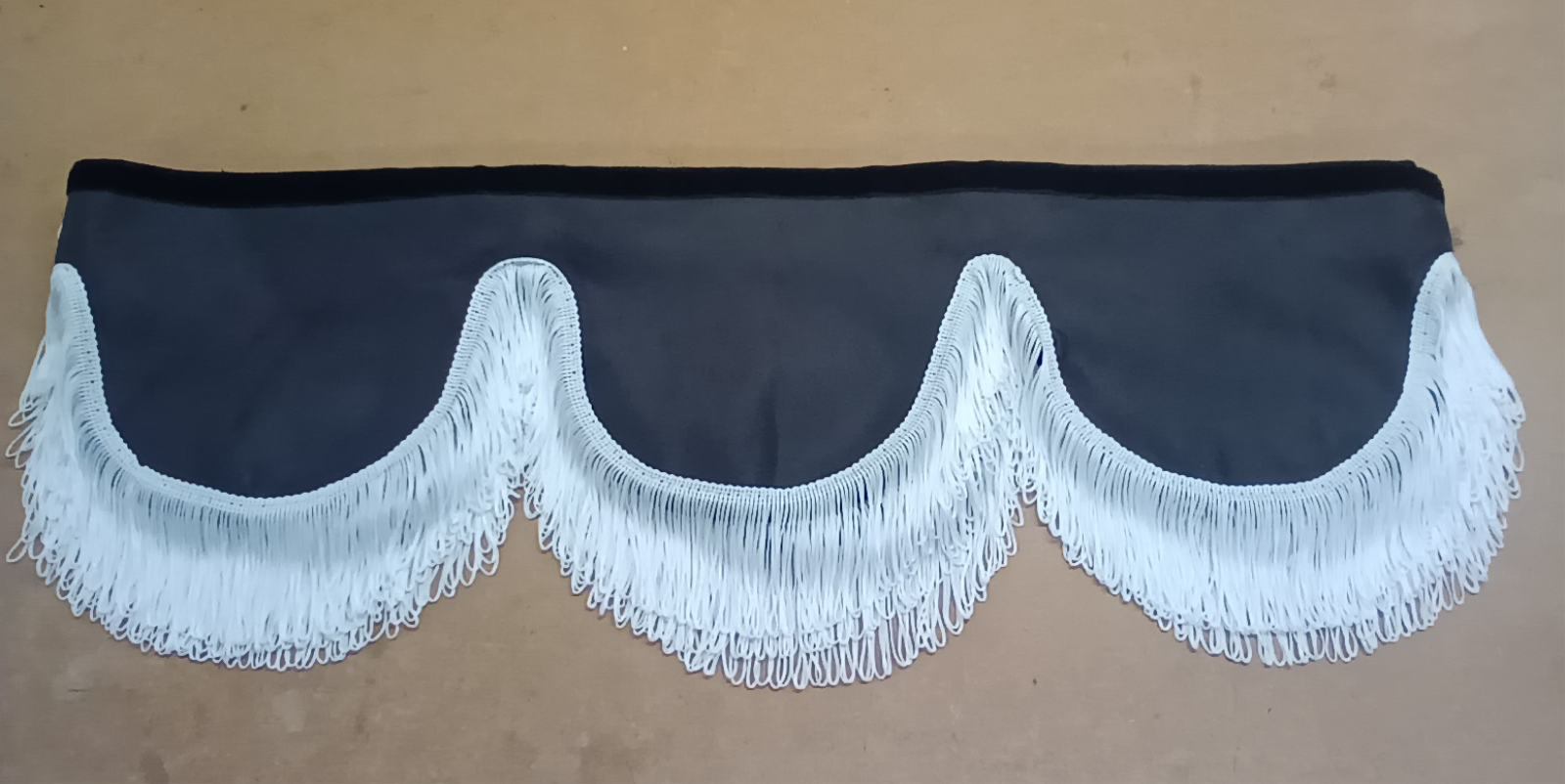 Short Description for Grey With White Whiterig Truck Curtains