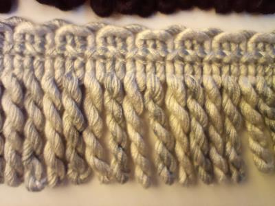 Thick Silver Bullion Trim Whiterig Truck Curtains