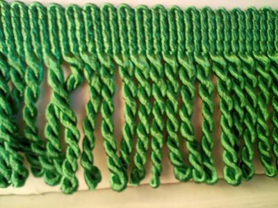 Thick Green Bullion Trim Whiterig Truck Curtains